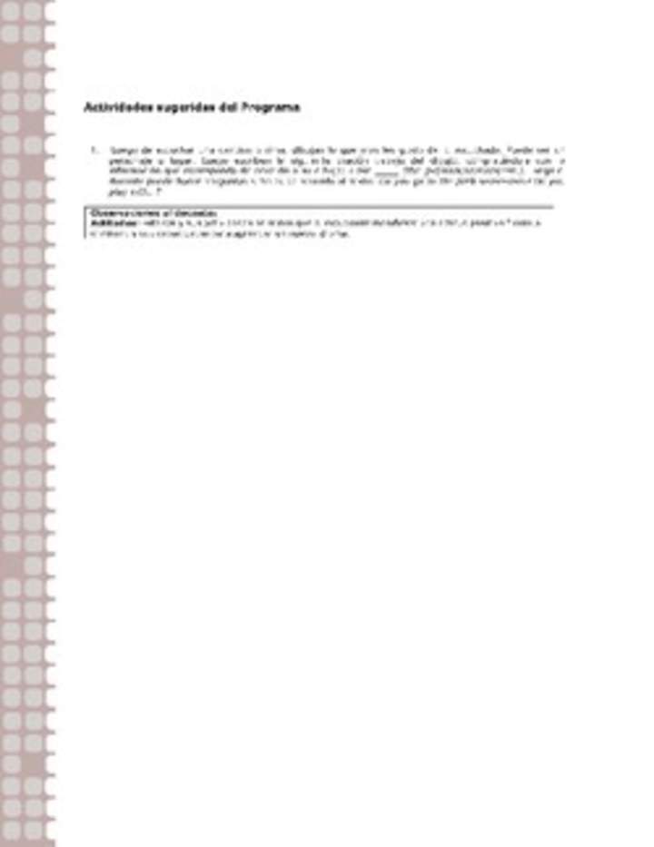 Actividades sugeridas Unidad 1 Actividades sugeridas Unidad 1