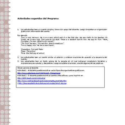Actividades sugeridas Unidad 1 Actividades sugeridas Unidad 1