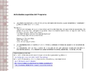 Actividades sugeridas Unidad 1 Actividades sugeridas Unidad 1