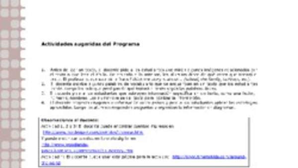 Actividades sugeridas Unidad 1 Actividades sugeridas Unidad 1