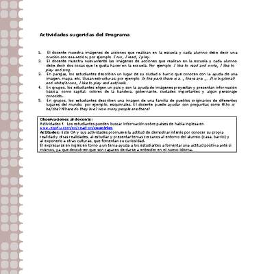 Actividades sugeridas Unidad 1 Actividades sugeridas Unidad 1