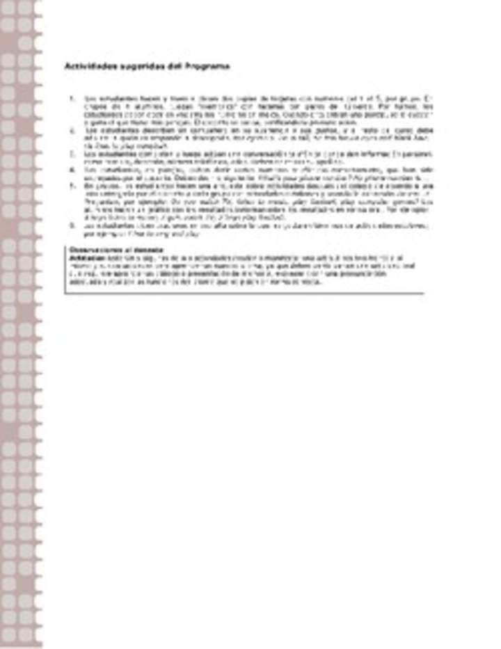 Actividades sugeridas Unidad 1 Actividades sugeridas Unidad 1