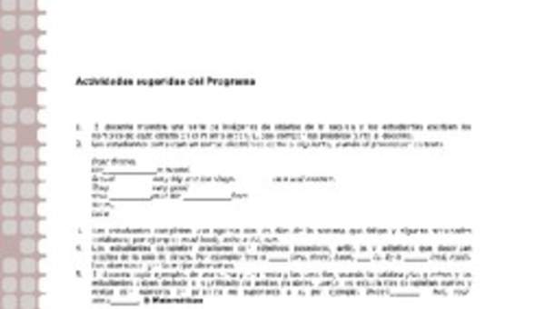 Actividades sugeridas Unidad 1 Actividades sugeridas Unidad 1