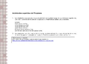 Actividades sugeridas Unidad 2 Actividades sugeridas Unidad 2