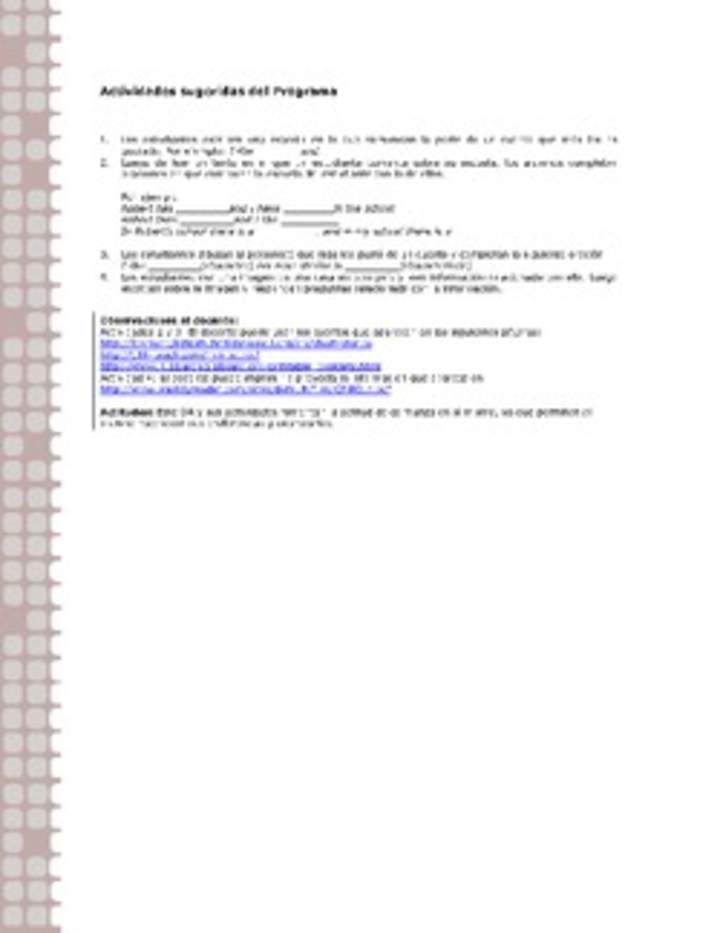 Actividades sugeridas Unidad 2 Actividades sugeridas Unidad 2