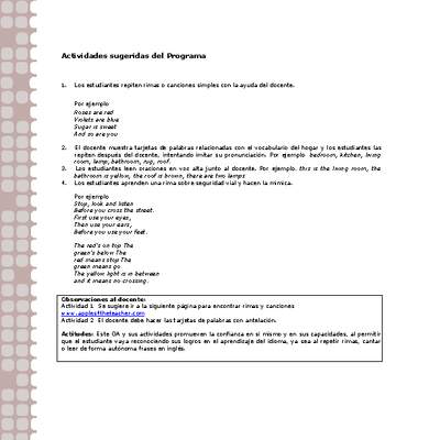 Actividades sugeridas Unidad 2 Actividades sugeridas Unidad 2