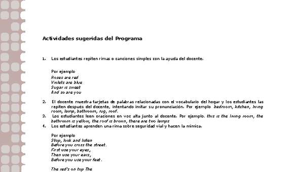 Actividades sugeridas Unidad 2 Actividades sugeridas Unidad 2