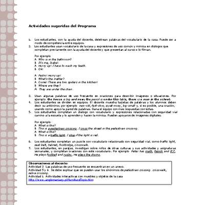 Actividades sugeridas Unidad 2 Actividades sugeridas Unidad 2
