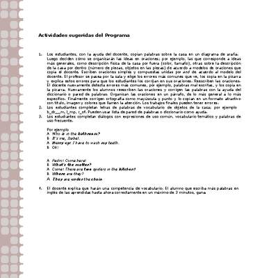 Actividades sugeridas Unidad 2 Actividades sugeridas Unidad 2