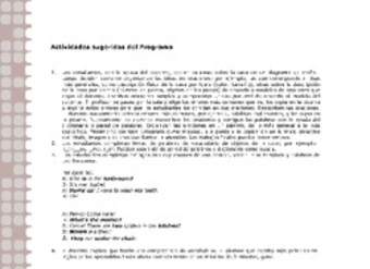 Actividades sugeridas Unidad 2 Actividades sugeridas Unidad 2