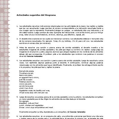 Actividades sugeridas Unidad 1 Actividades sugeridas Unidad 1