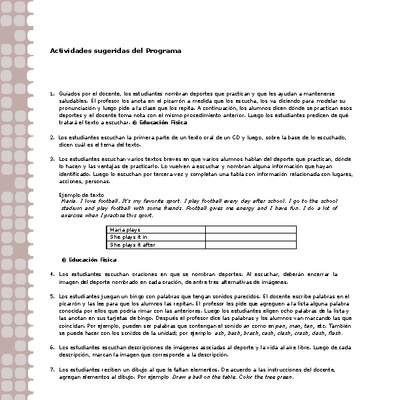 Actividades sugeridas Unidad 1 Actividades sugeridas Unidad 1