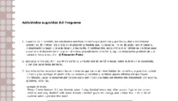 Actividades sugeridas Unidad 1 Actividades sugeridas Unidad 1