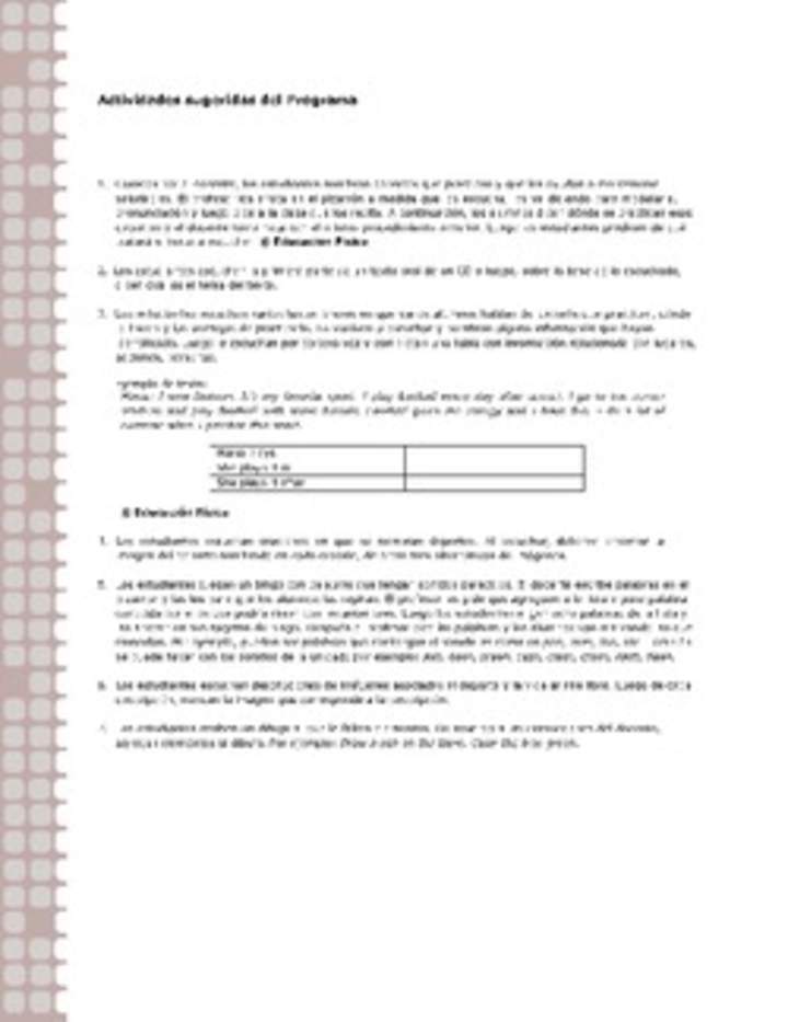 Actividades sugeridas Unidad 1 Actividades sugeridas Unidad 1