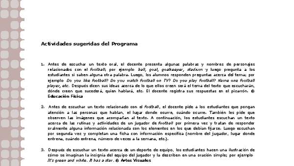 Actividades sugeridas Unidad 1 Actividades sugeridas Unidad 1