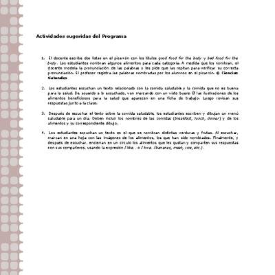 Actividades sugeridas Unidad 1 Actividades sugeridas Unidad 1