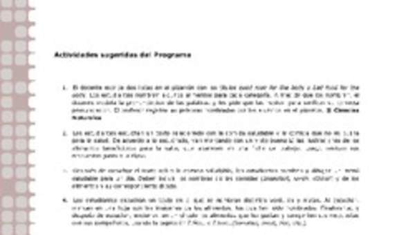 Actividades sugeridas Unidad 1 Actividades sugeridas Unidad 1
