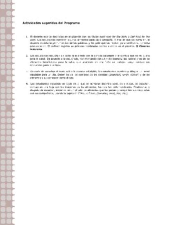 Actividades sugeridas Unidad 1 Actividades sugeridas Unidad 1