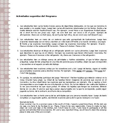 Actividades sugeridas Unidad 1 Actividades sugeridas Unidad 1