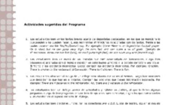 Actividades sugeridas Unidad 1 Actividades sugeridas Unidad 1