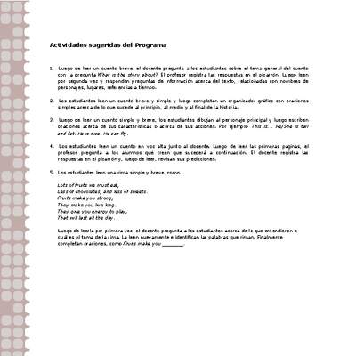 Actividades sugeridas Unidad 1 Actividades sugeridas Unidad 1