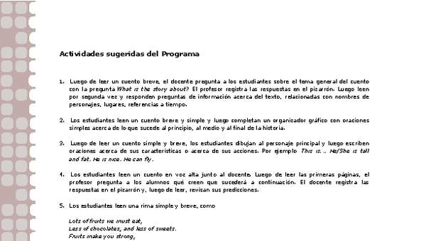 Actividades sugeridas Unidad 1 Actividades sugeridas Unidad 1