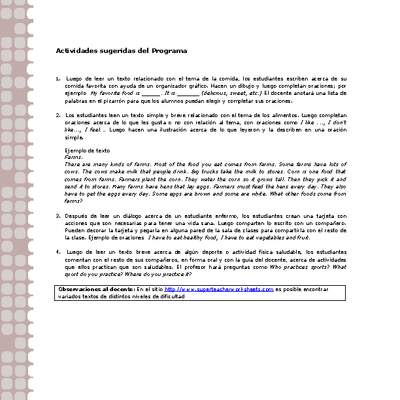 Actividades sugeridas Unidad 1 Actividades sugeridas Unidad 1