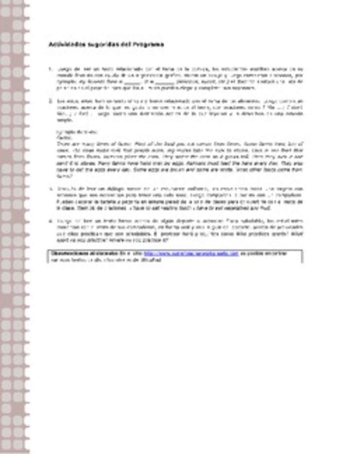 Actividades sugeridas Unidad 1 Actividades sugeridas Unidad 1