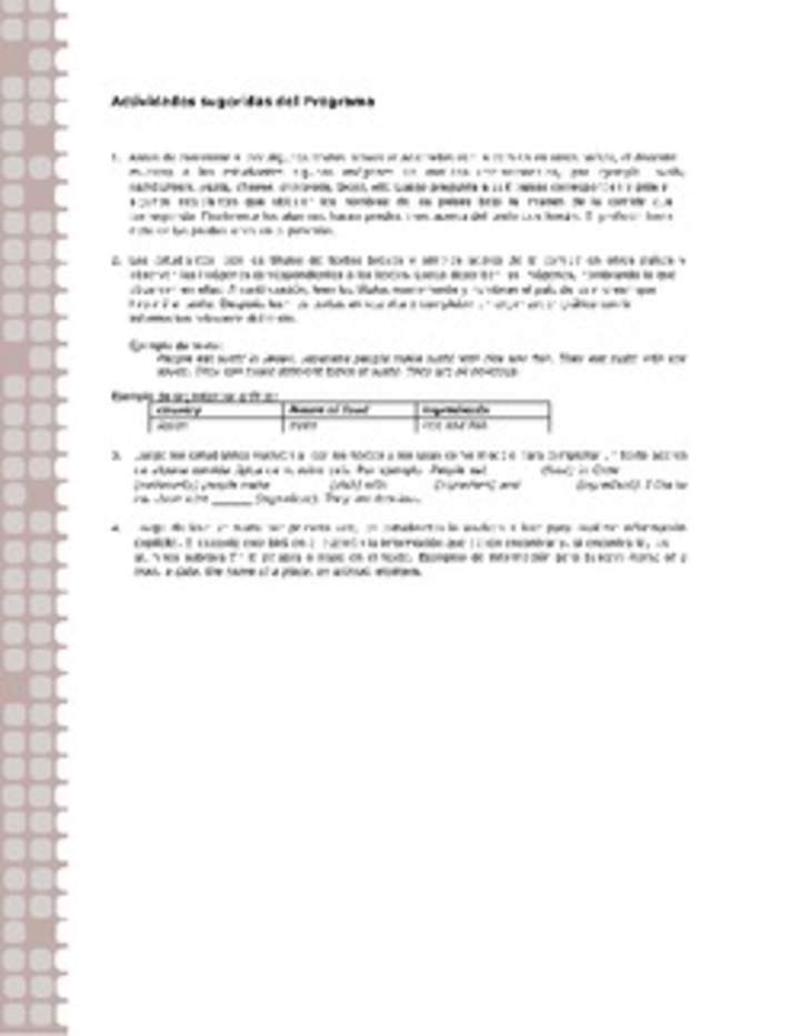 Actividades sugeridas Unidad 1 Actividades sugeridas Unidad 1