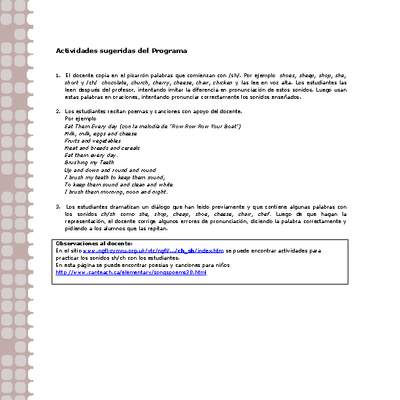 Actividades sugeridas Unidad 1 Actividades sugeridas Unidad 1