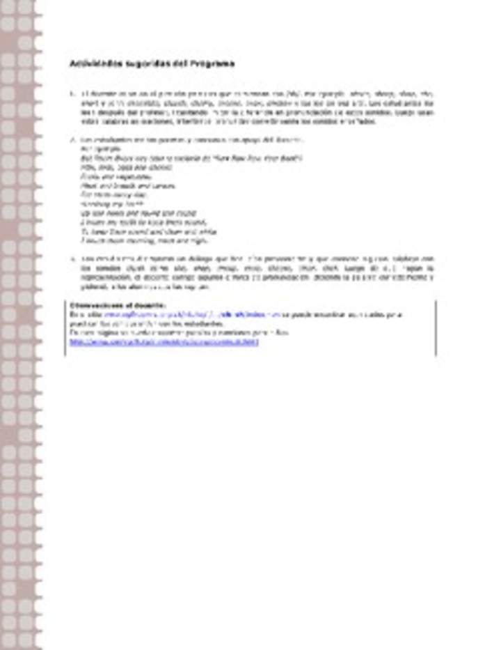 Actividades sugeridas Unidad 1 Actividades sugeridas Unidad 1