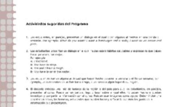 Actividades sugeridas Unidad 1 Actividades sugeridas Unidad 1