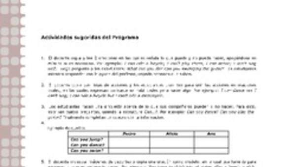 Actividades sugeridas Unidad 1 Actividades sugeridas Unidad 1