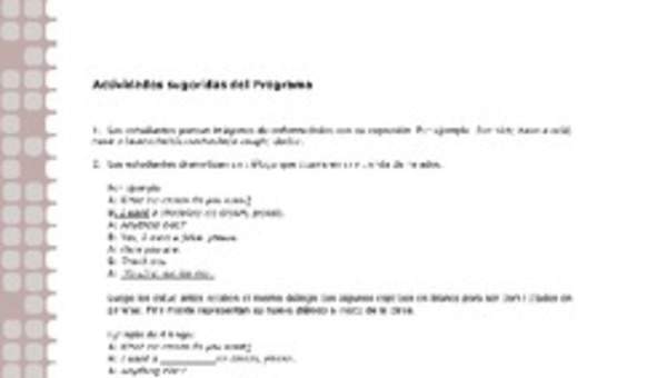 Actividades sugeridas Unidad 1 Actividades sugeridas Unidad 1