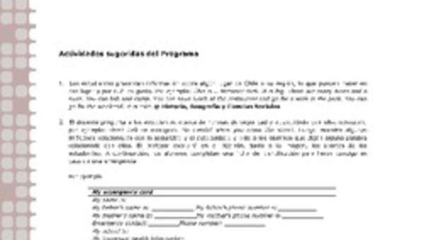 Actividades sugeridas Unidad 1 Actividades sugeridas Unidad 1