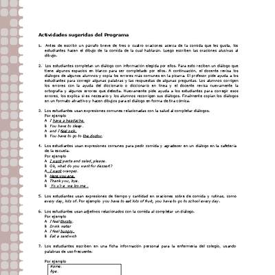 Actividades sugeridas Unidad 1 Actividades sugeridas Unidad 1