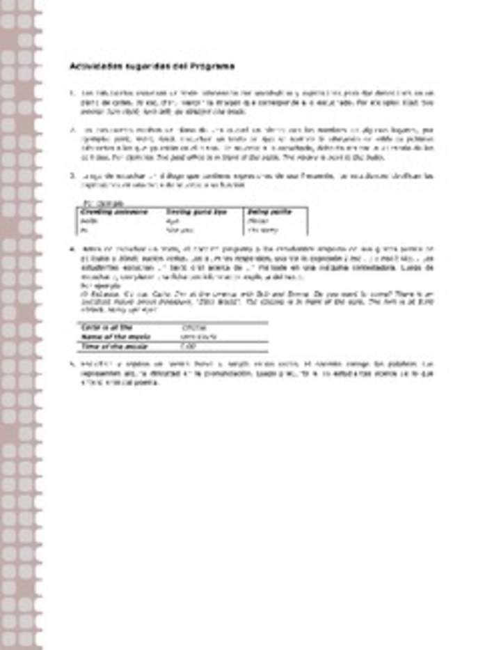 Actividades sugeridas Unidad 2 Actividades sugeridas Unidad 2