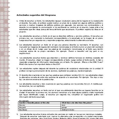 Actividades sugeridas Unidad 2 Actividades sugeridas Unidad 2