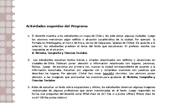 Actividades sugeridas Unidad 2 Actividades sugeridas Unidad 2