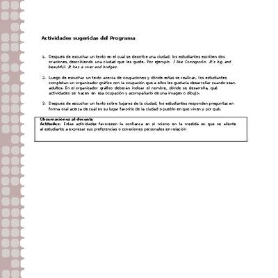 Actividades sugeridas Unidad 2 Actividades sugeridas Unidad 2
