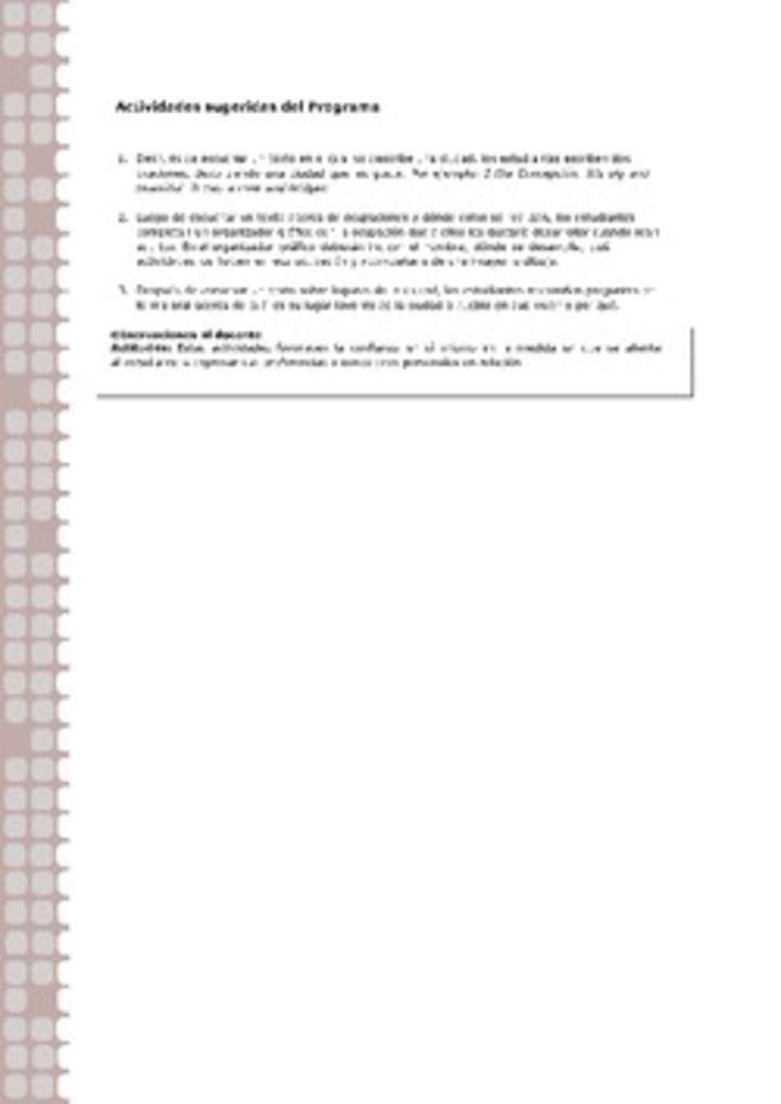 Actividades sugeridas Unidad 2 Actividades sugeridas Unidad 2