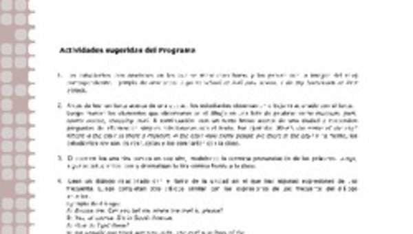 Actividades sugeridas Unidad 2 Actividades sugeridas Unidad 2