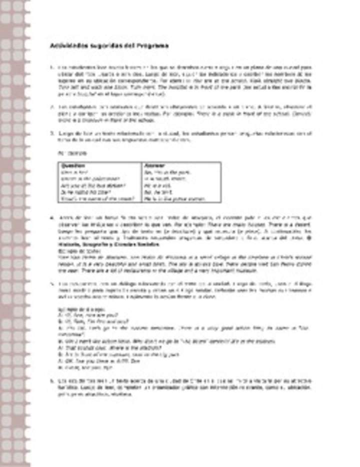 Actividades sugeridas Unidad 2 Actividades sugeridas Unidad 2