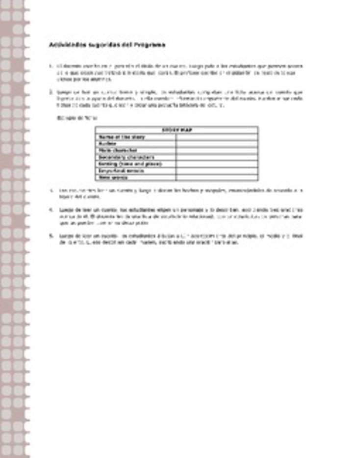 Actividades sugeridas Unidad 2 Actividades sugeridas Unidad 2