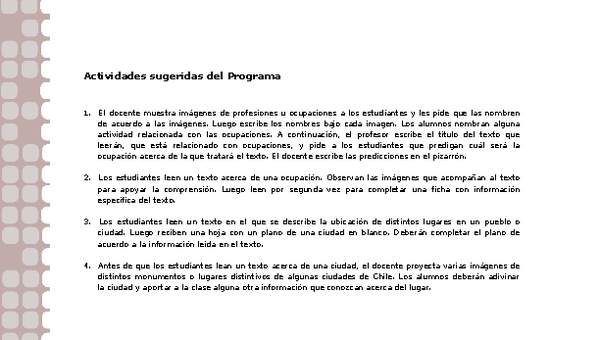 Actividades sugeridas Unidad 2 Actividades sugeridas Unidad 2