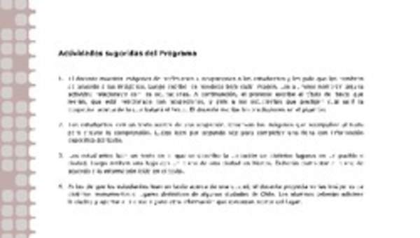 Actividades sugeridas Unidad 2 Actividades sugeridas Unidad 2