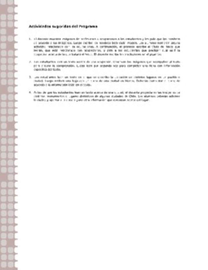 Actividades sugeridas Unidad 2 Actividades sugeridas Unidad 2