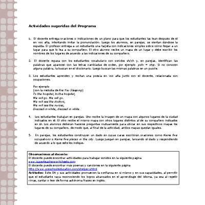 Actividades sugeridas Unidad 2 Actividades sugeridas Unidad 2