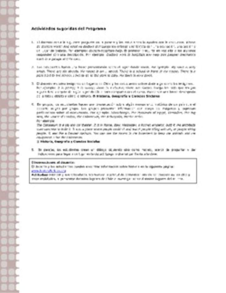 Actividades sugeridas Unidad 2 Actividades sugeridas Unidad 2