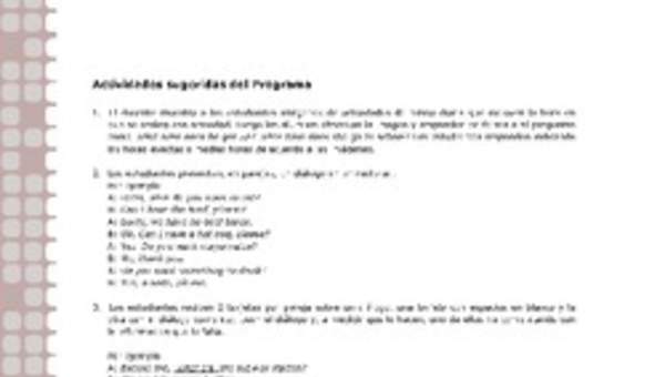 Actividades sugeridas Unidad 2 Actividades sugeridas Unidad 2